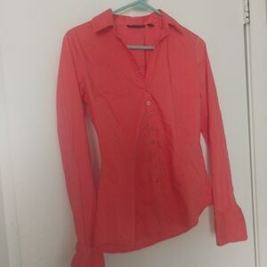 7th Avenue Design Studio New York Company Women's Coral Button-Up Shirt
